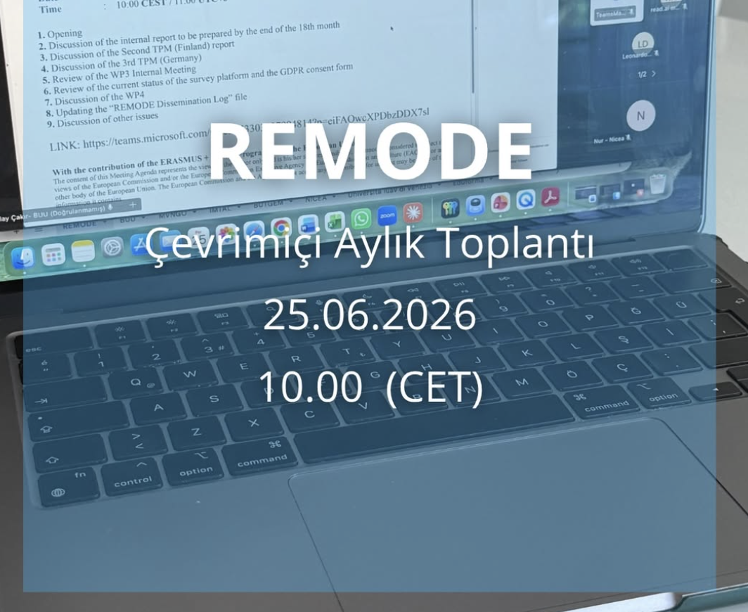 ReMode projesi kapsamında çevrim içi toplantı gerçekleştirildi.